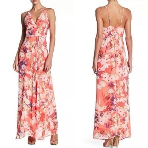 NEW Fleur By Yumi Kim Lover Floral  Maxi Wrap Dress Size XS
